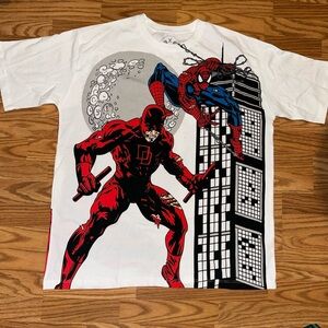 Calidoscopic Marvel Daredevil Spiderman T Shirt  All Over graphic Print Tee XXL
